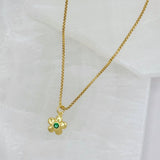 EMERALD GREEN CRYSTAL FLOWER SUPER MINI necklace