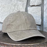 KHAKI GARMENT-DYED COTTON BASEBALL cap