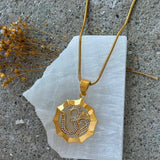 GOLD PEACEFUL OHM necklace