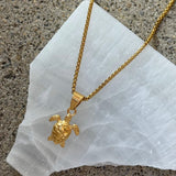 GOLD TURTLE necklace