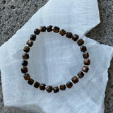 TIGERS EYE SQUARE BEADED bracelet