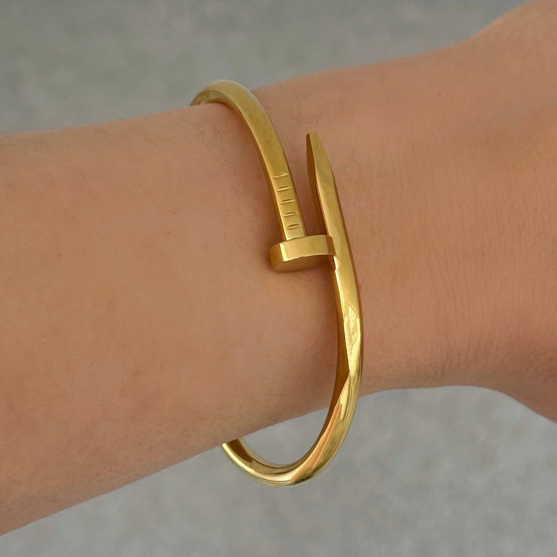 LARGE GOLD NAILED IT bangle