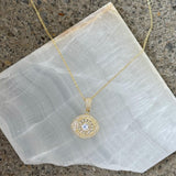 GOLD CRYSTAL EYE MINI necklace
