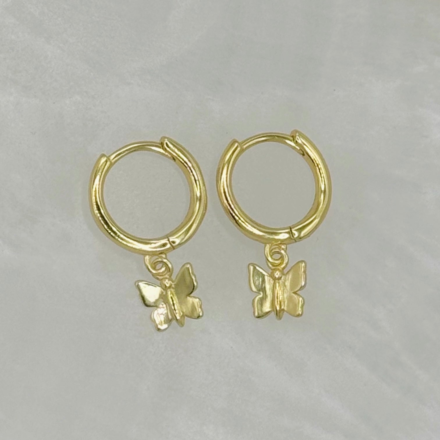 BUTTERFLY HUGGIE HOOP earrings