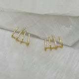 GOLD CRYSTAL CAGED earrings