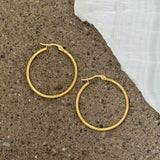 GOLD CLASSIC HOOP earrings