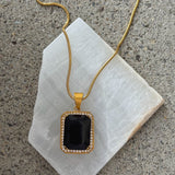 GOLD BLACK ONYX JEWEL XL necklace