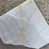GOLD CRYSTAL DIAMOND ELISSA necklace
