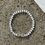 SILVER TEARDROP CRYSTAL STEEL bracelet