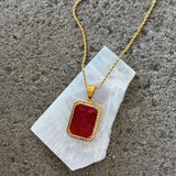 GOLD RUBY JEWEL XL necklace