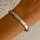 SILVER 5MM ROUND CRYSTAL bangle