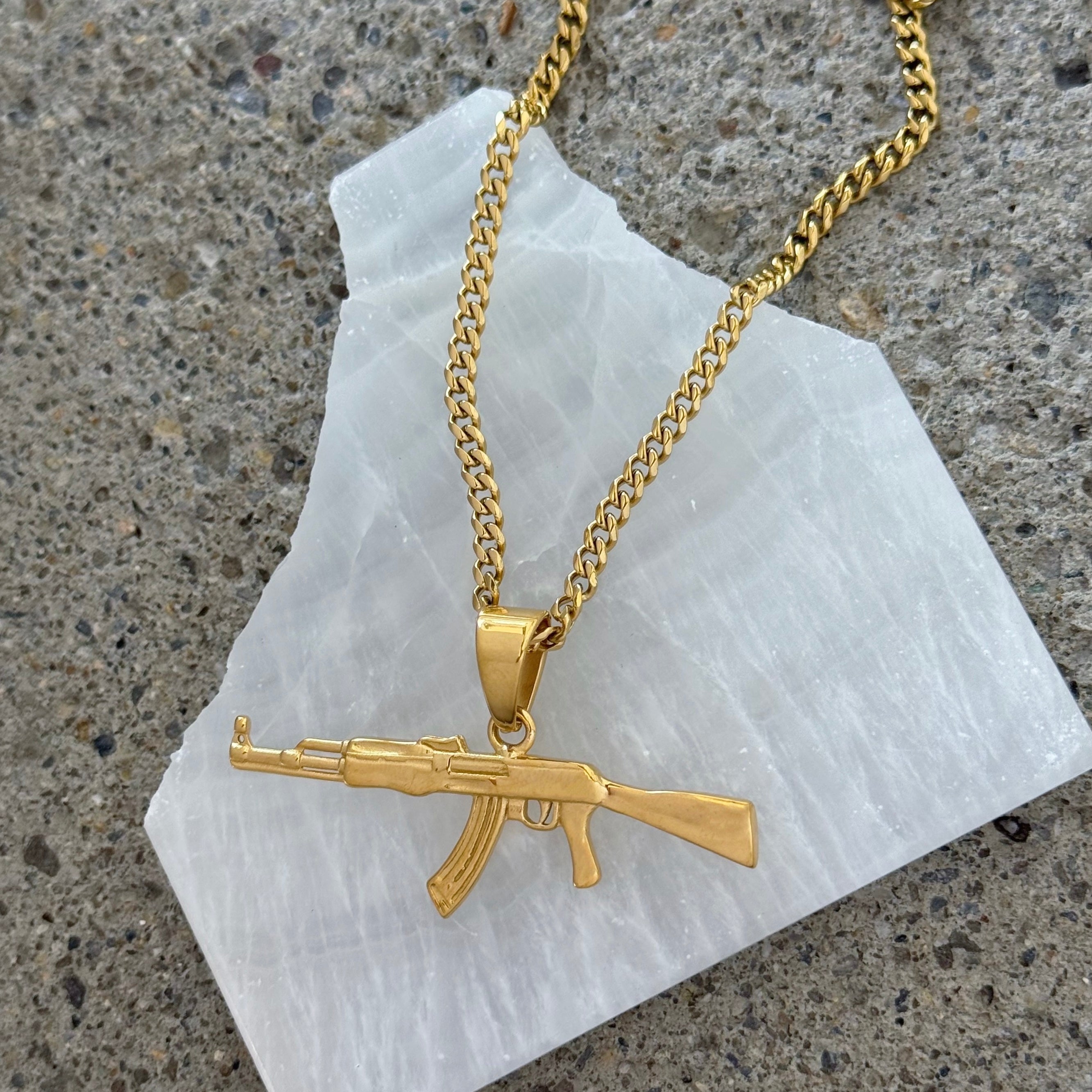 GOLD AK47 necklace