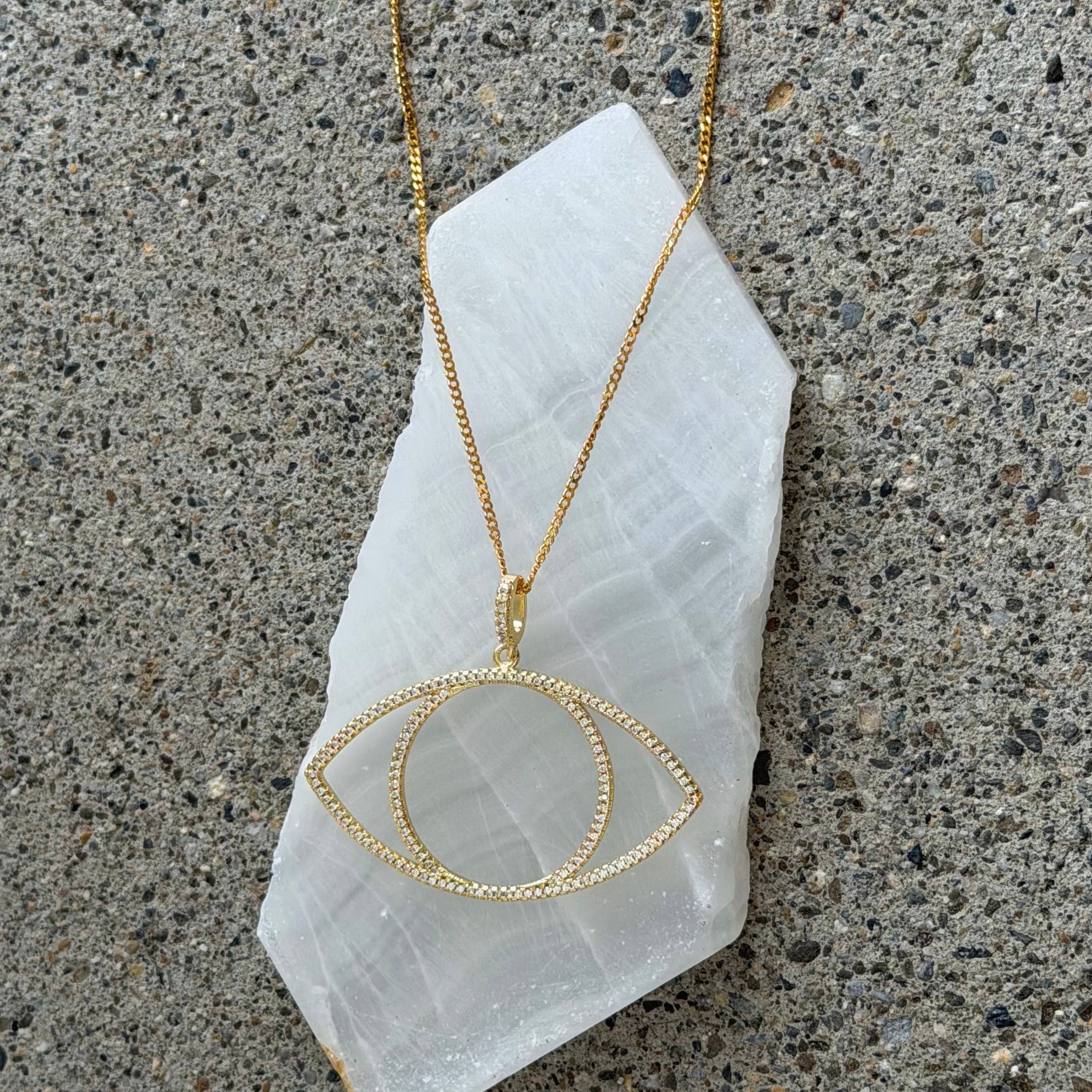 LARGE DAINTY EYE necklace