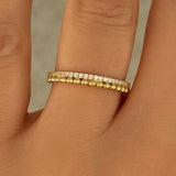 GOLD CRYSTAL BEADED ring