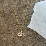 GOLD CRYSTAL ROYAL CROWN necklace