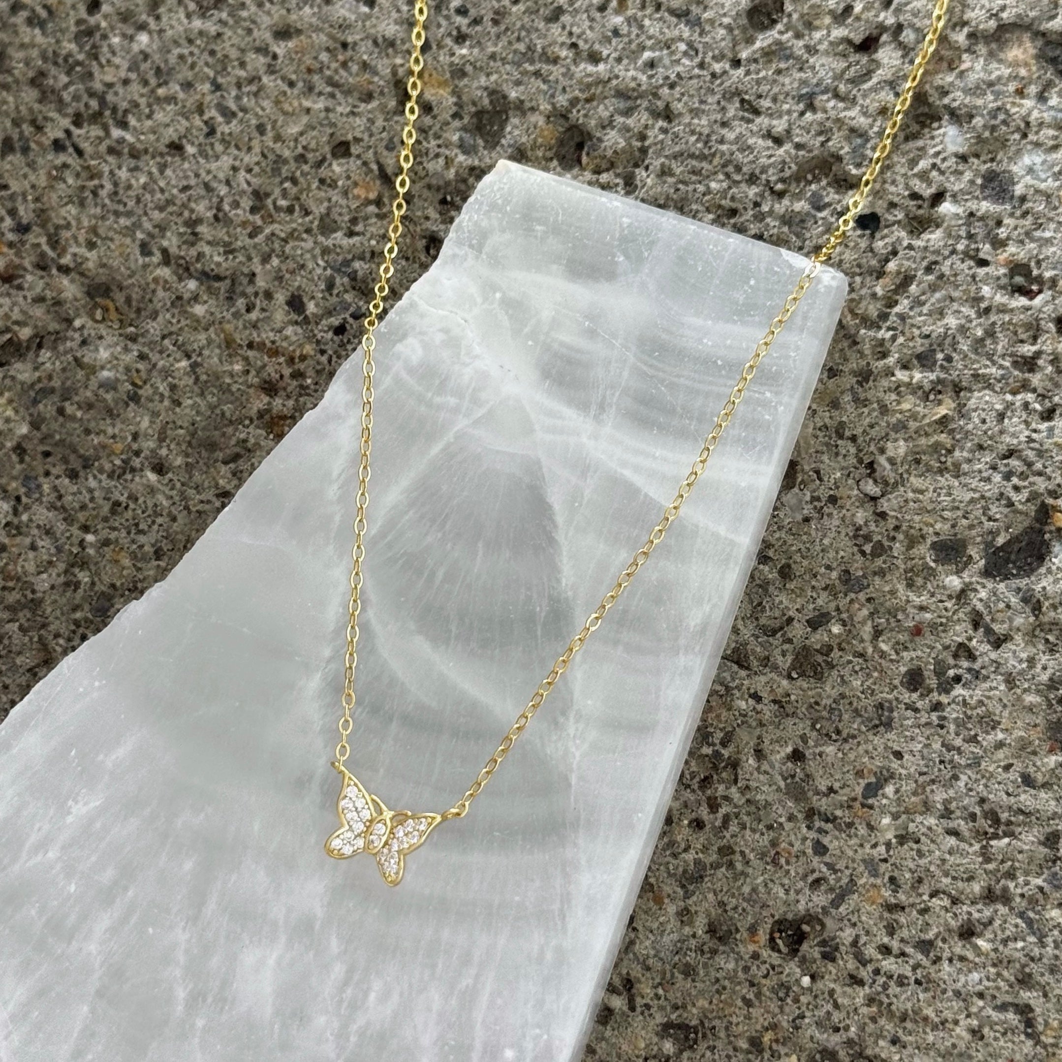 CRYSTAL BUTTERFLY SUPER MINI necklace