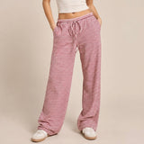ROSE PINK STRIPED WIDE LEG pants