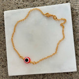 SINGLE RED EYE anklet