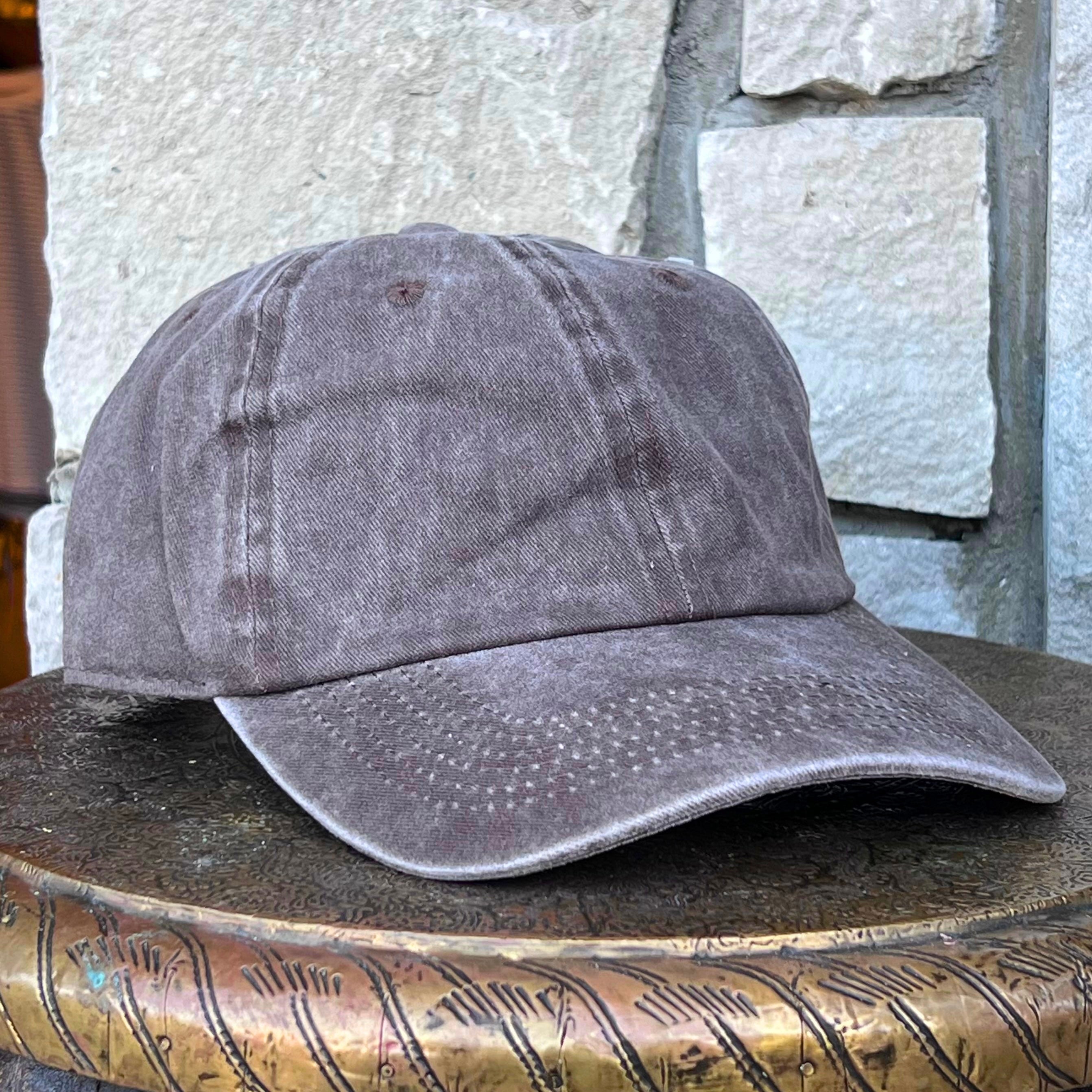BROWN GARMENT-DYED COTTON BASEBALL cap