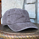 BROWN GARMENT-DYED COTTON BASEBALL cap