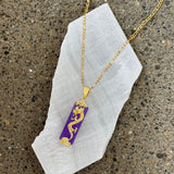 POWERFUL DRAGON PURPLE JADE necklace