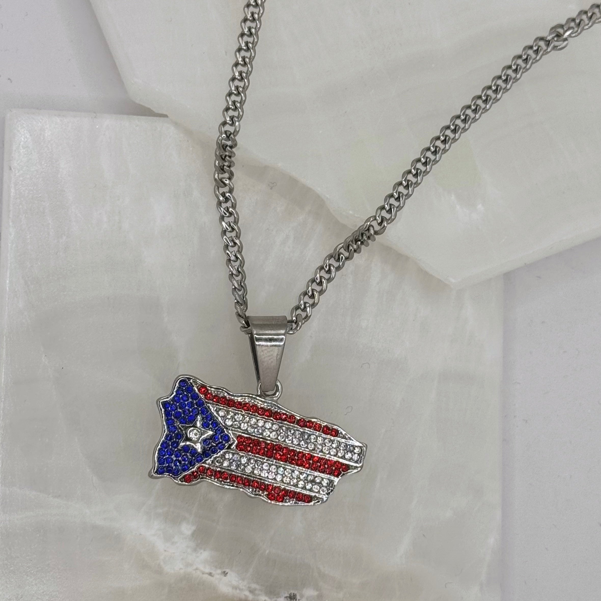 SILVER CRYSTAL PUERTO RICO necklace – Mazza Boutique