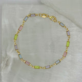 GOLD PASTEL BAGUETTE JEWEL bracelet