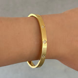 GOLD CRYSTAL FLOWER bangle