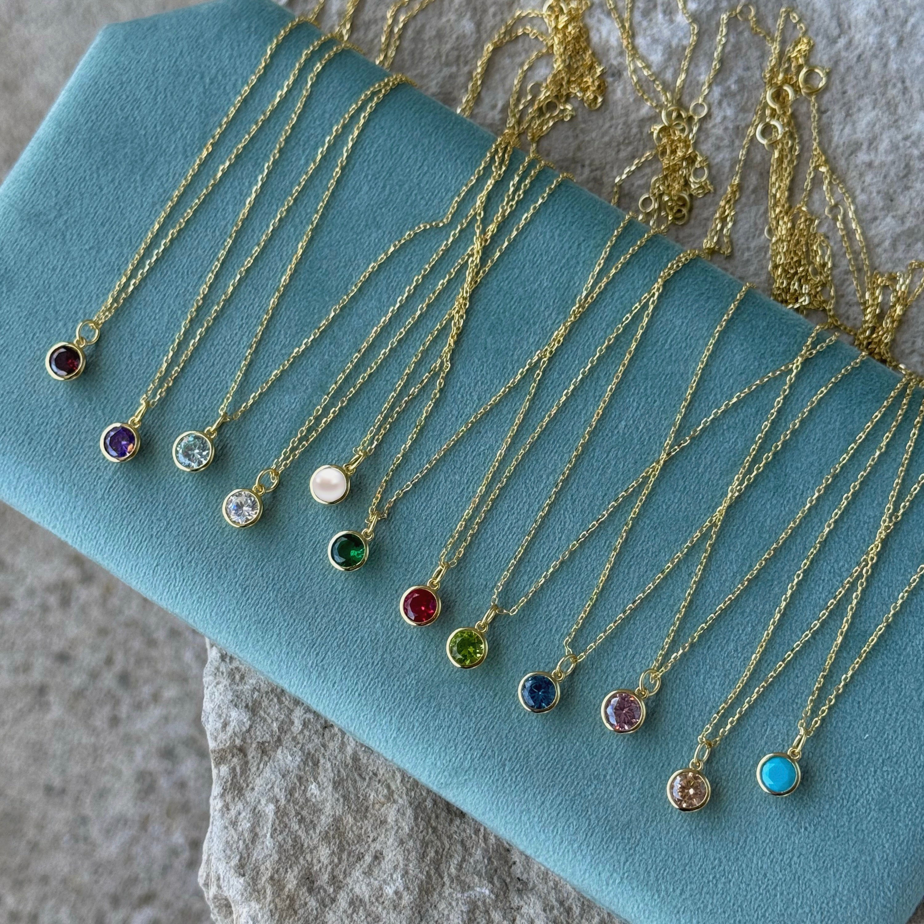 GOLD BIRTHSTONE necklace