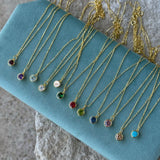 GOLD BIRTHSTONE necklace