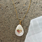 MOTHER OF PEARL HEART necklace