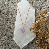 LAVENDER HEART SUPER MINI necklace