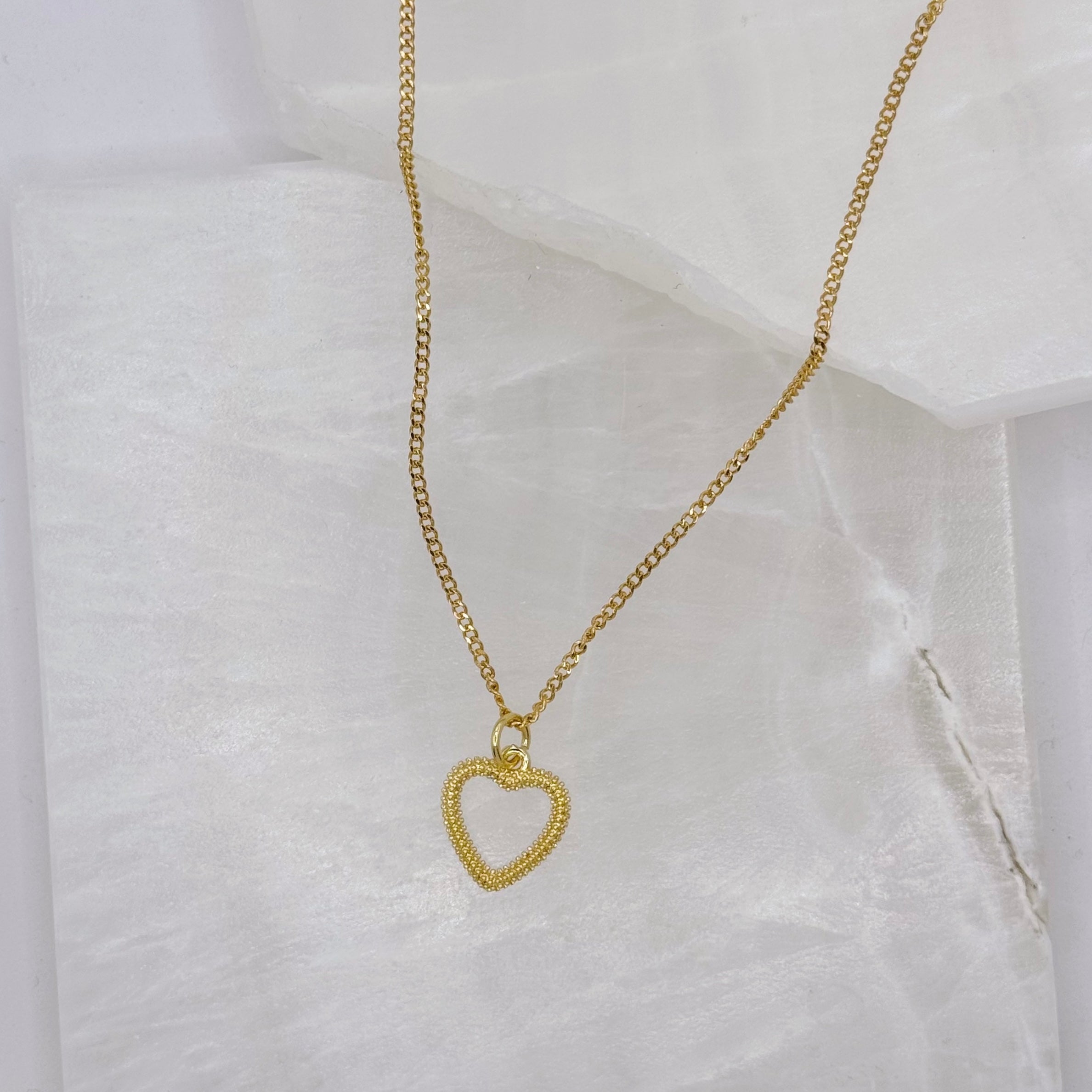 GOLDEN HEART RIDGES SUPER MINI necklace