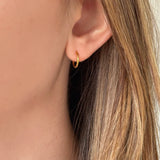 8MM GOLD THIN MINI HOOP earrings