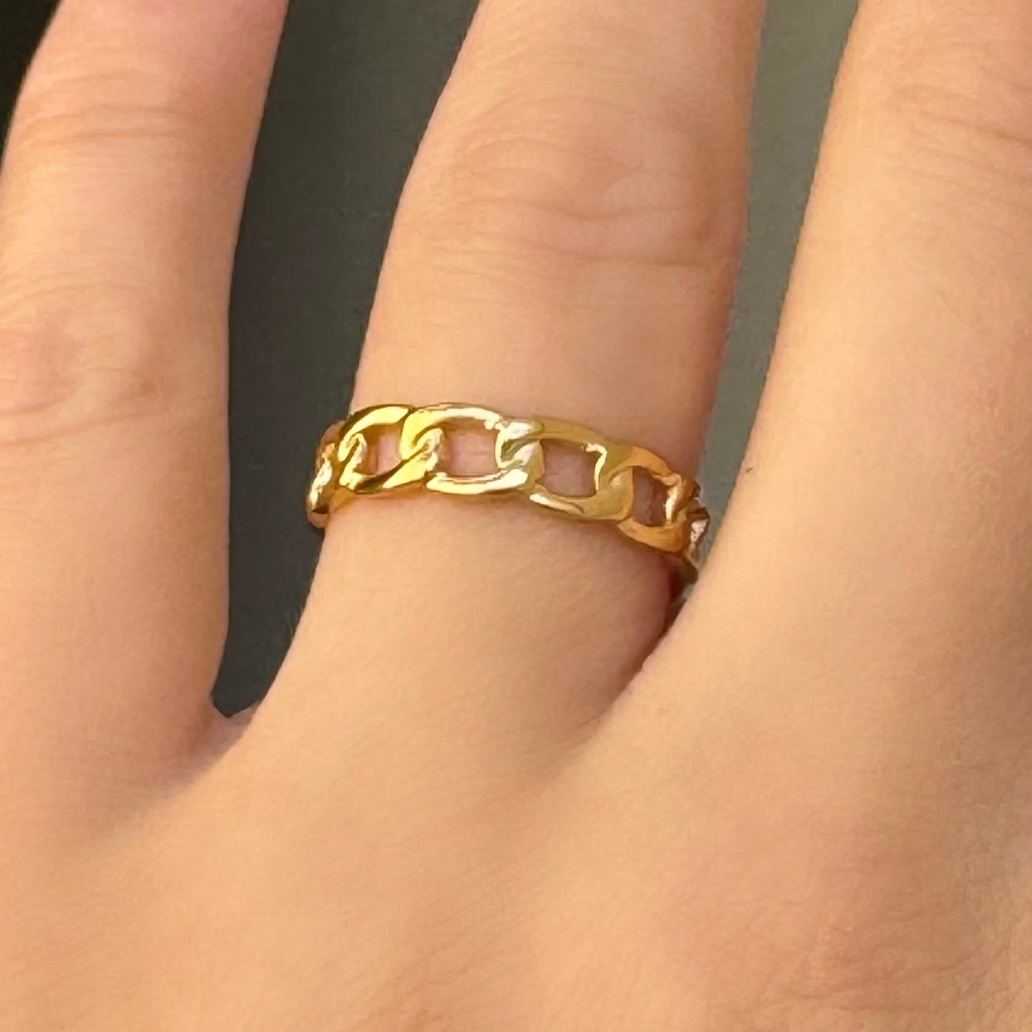 GOLD CUBAN STEEL ring