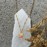 NEON ENAMEL BUTTERFLY necklace
