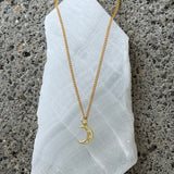 GOLD MOON STARBURST MINI necklace