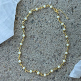 6MM GOLDEN ROUND PEARL necklace