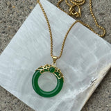 ANYA GREEN STONE GREEN JADE necklace
