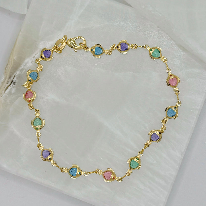 PASTEL FISH anklet