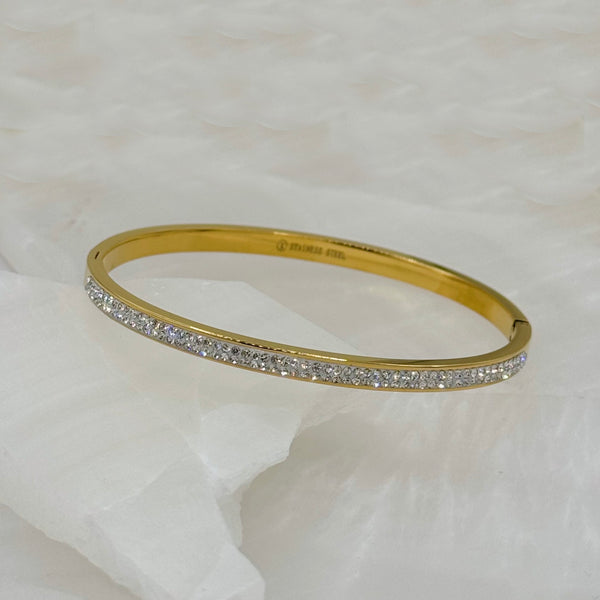 GOLD CRYSTAL LEEMA bangle