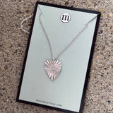 SILVER RIDGES HEART necklace