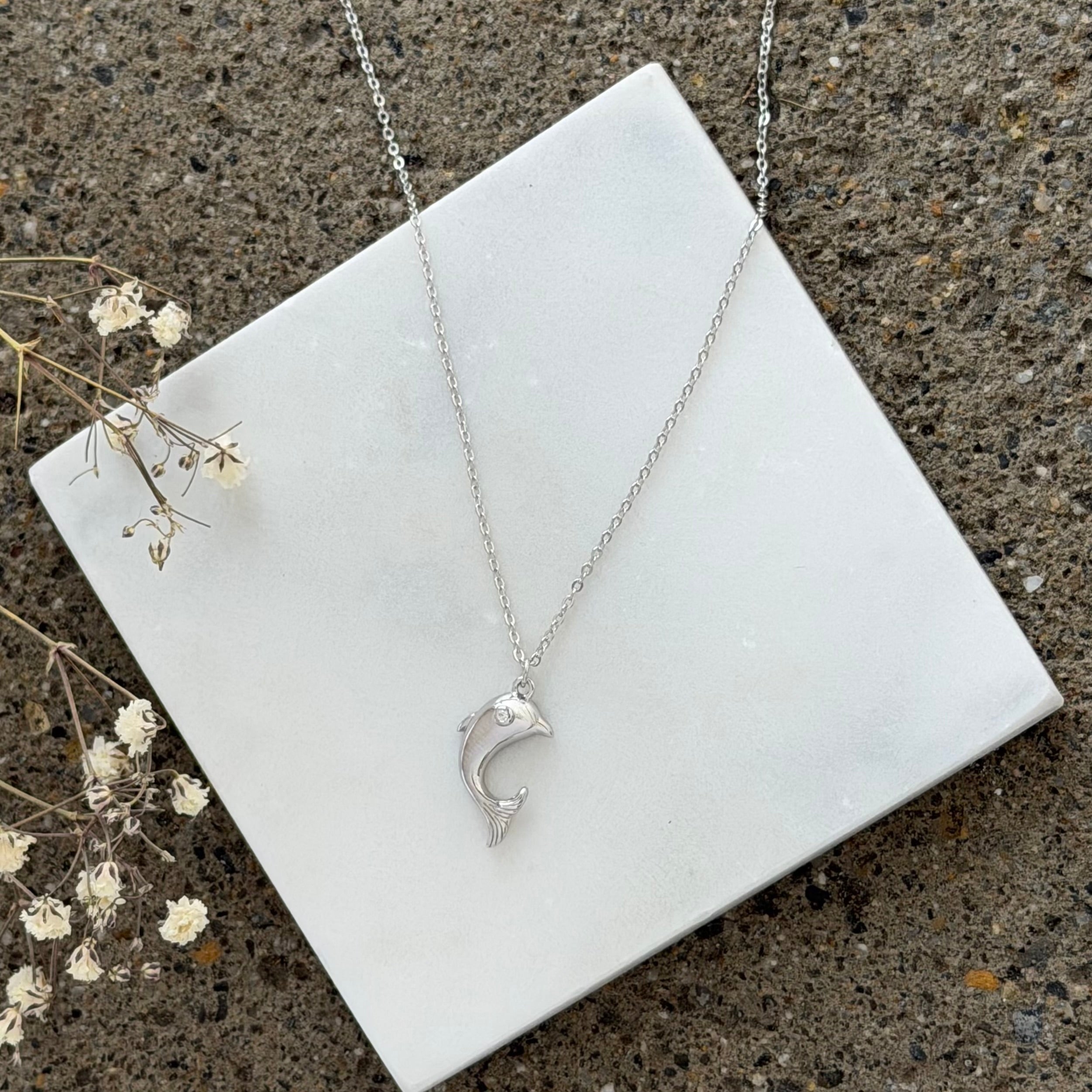 SILVER DOLPHIN necklace