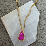 KEOLA FUCHSIA JADE necklace
