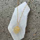 GOLD ILLUMINATED EYE necklace