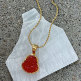 RED BUDDHA STEEL MINI necklace