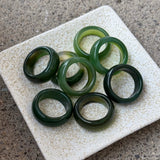 9MM GREEN AGATE ring