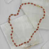 RED EVIL EYE BEADED necklace