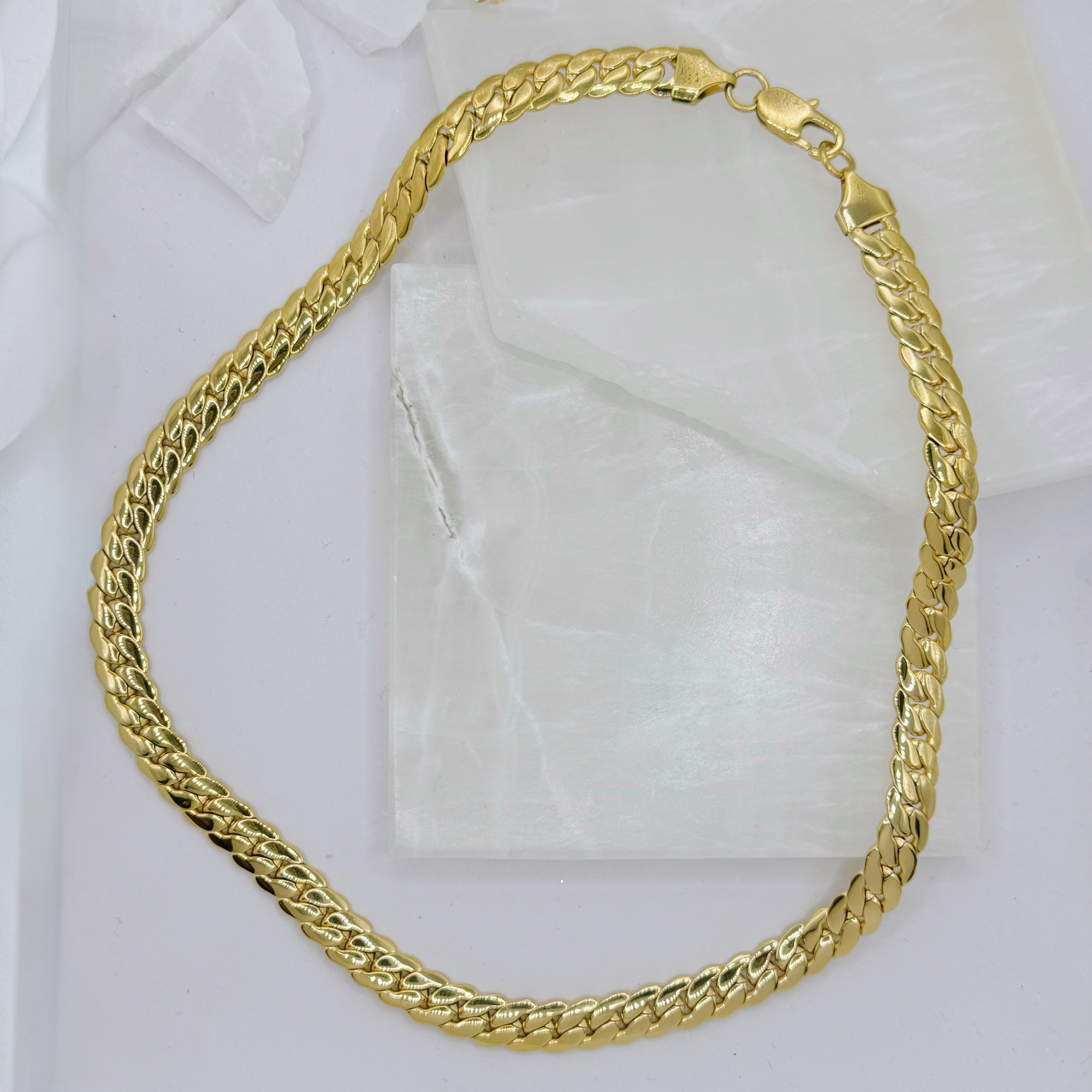 8MM FLAT CUBAN LINK necklace