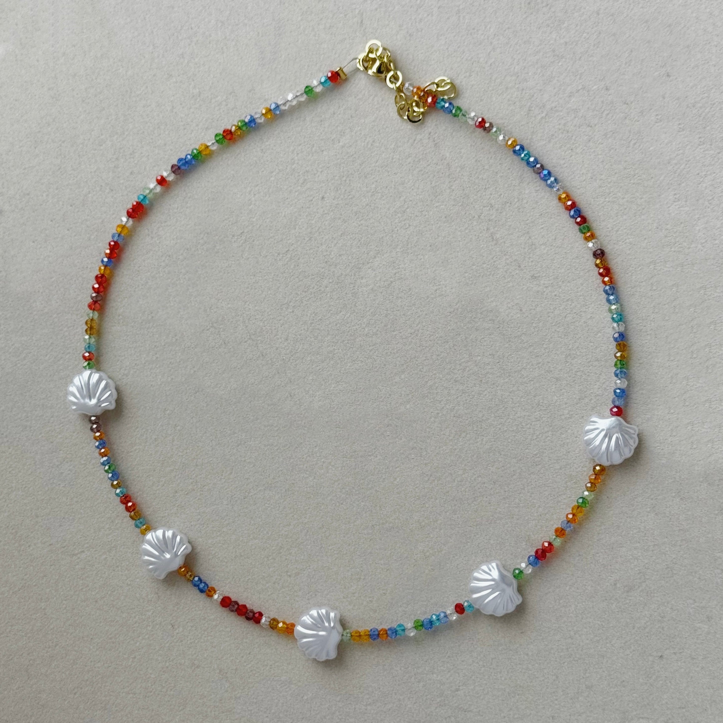 SEASHELLS MULTICOLOR CRYSTAL necklace